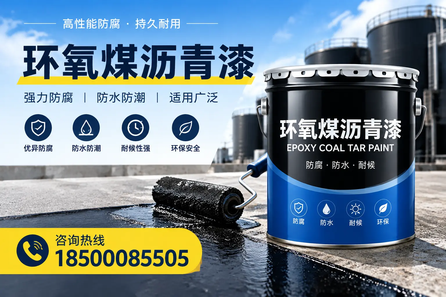 选择环氧煤沥青漆的五大理由，白沙客户必知